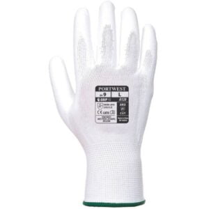 Rokavice PU palm - bele